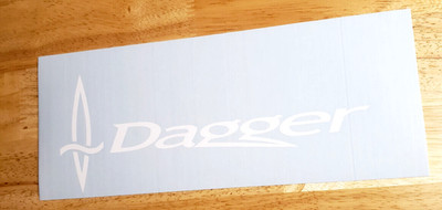 Dagger Kayak Canoe Decal Sticker Gloss WHITE 15'' FAST USA