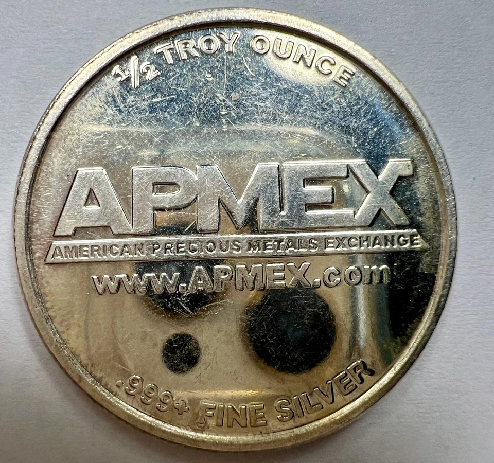 1/2 0.5oz APMEX .999 Fine Silver Round • American Precious Metals Exchange Eagle - Image 2 of 2