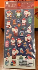 DAISO - Decoration Sticker  ~Santa  Snowman Christmas ☃️🎄Kawaii Japan ~ PUFFY ~