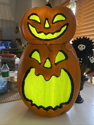 Large Hyde & Eek From Target Double Stack Halloween Pumpkin Blow Mold