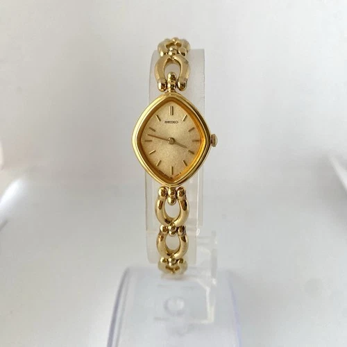 SEIKO Vintage Gold Women’s Watch Quartz 2P20-5990 New Battery