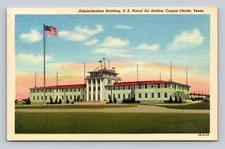 Vintage Postcard Administration Building US Naval Air Station Corpus Christi TX