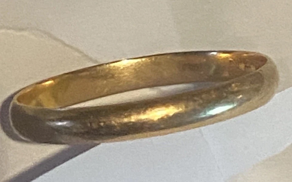 Ancienne Bague Alliance en Or Jeune 18 Carats - Photo 4/4