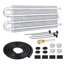4-Pass Transmission Oil Cooler 5/16 inch Universal Tube Fin Cooler Kit