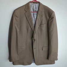 HART SCHAFFNER MARX Vtg Brown Birdseye BLAZER SUIT COAT JACKET Men's 44L
