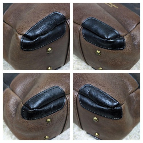 Borsa tote capolavoro 2 vie mimetica PVC marrone misura A4 usata - Foto 5 di 11