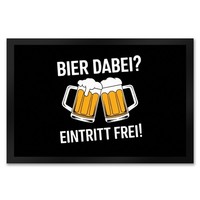 Bier Dabei? Eintritt Frei! FußMatte XXL In 50X75 Cm Mit Prostenden BierkrüGen