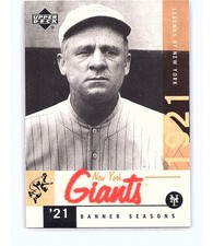 2001 Upper Deck Legends of New York Banner Seasons John McGraw #56