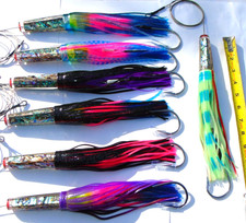 11" Wahoo Fishing Lure Albacore Resin Trolling Tuna Marlin Mahi ONO Cable Rigged