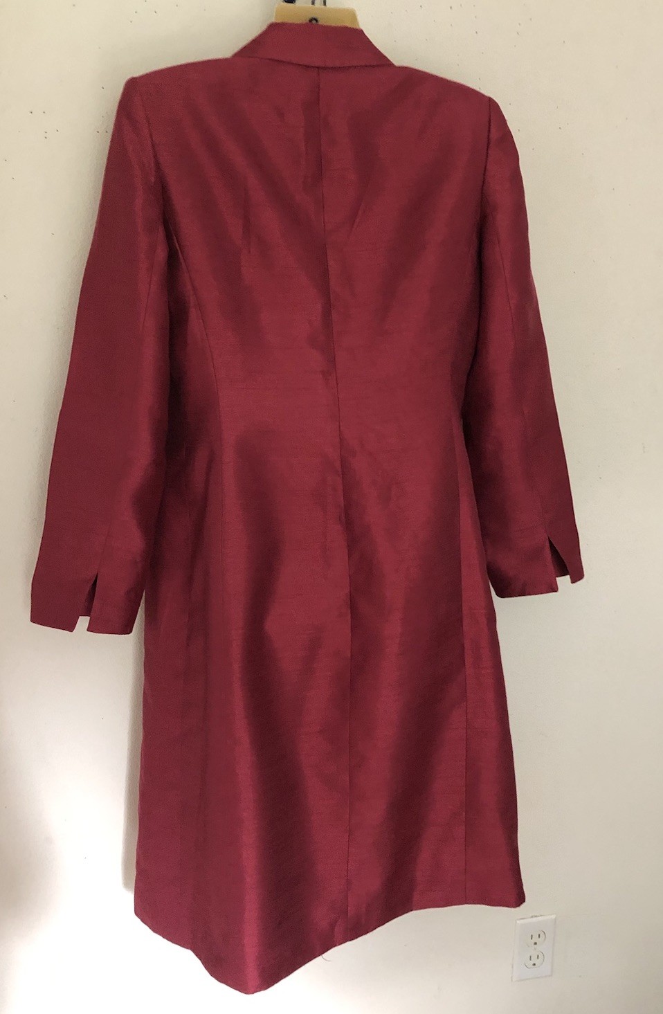 Suit Studio Gorgeous Long Career Suit Jacket Duster Length Blazer Red Size 8 (M)