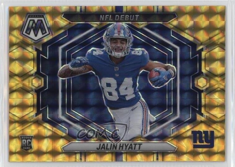 2023 Panini Mosaic NFL Debut Reactive Yellow Prizm Jalin Hyatt Rookie RC 2l4