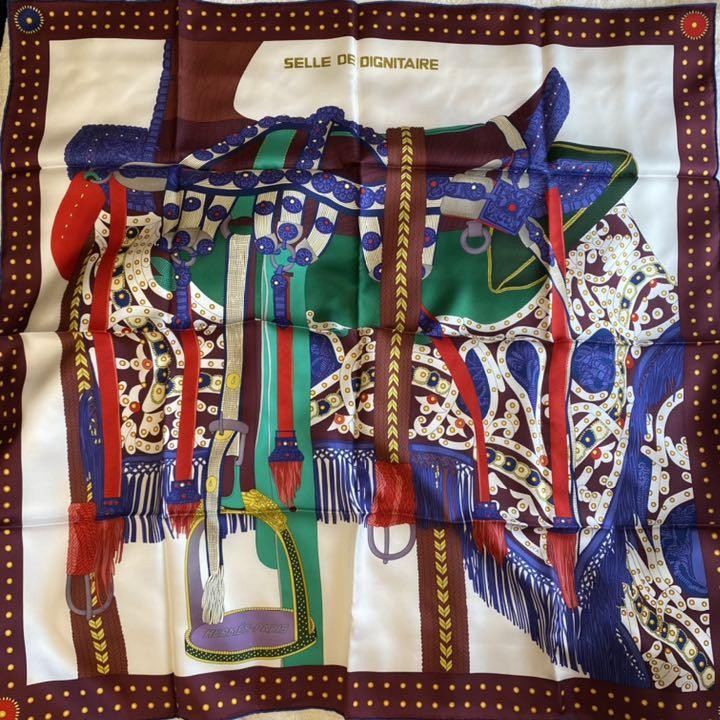 Vintage Hermes Silk Scarf 90 x 90 cm Luxury Fashion Accessory