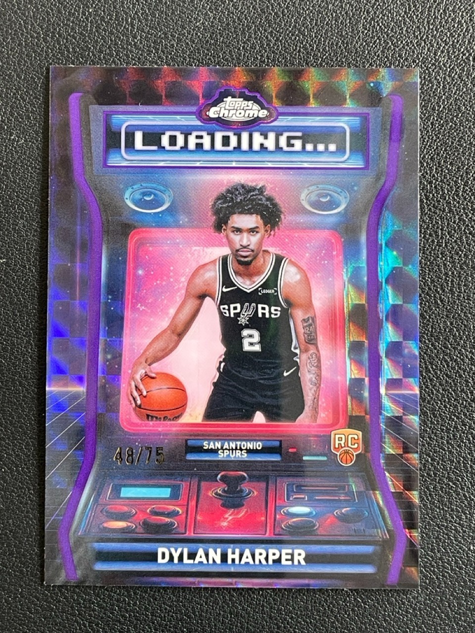 Dylan Harper 2025-26 Topps Chrome Basketball RC Loading Purple Prism /75 #LD-12
