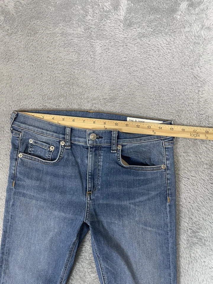 Rag & Bone Jeans Womens 29 Ankle Skinny Lucky Rouge Frayed Hem Stretch Denim - Image 4 of 4