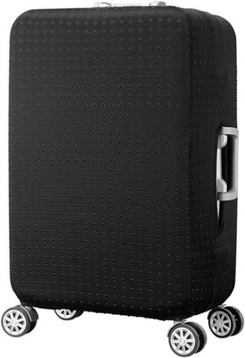 7-mi Water Resistant Print Trolley Case, L: Fit 28-30 Inch Luggage, Black