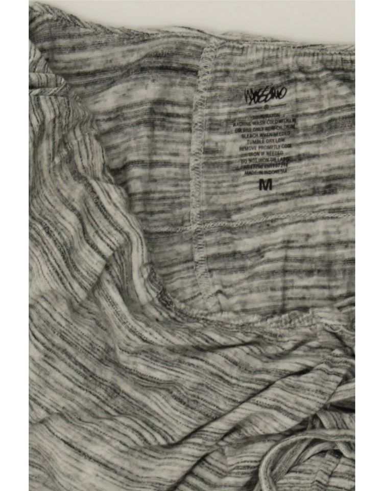 Maxi Vestido Sin Tirantes MOSSIMO Mujer UK 12 Medio Gris Rayas Algodón AI02 Foto 3 de 3