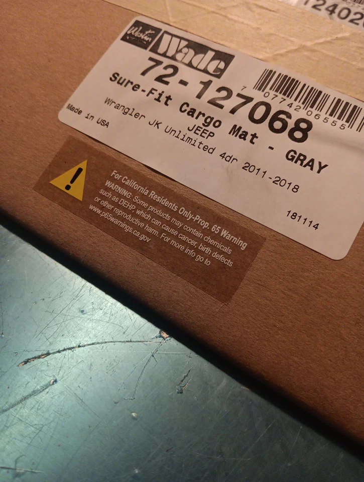 Alfombrilla revestimiento maletero carga trasero apta para todo tipo de clima para Wrangler 4 puertas 2011-2017 Foto 2 de 2