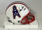 Warren Moon Signed Mini Helmet Inscribed "HOF 06" BAS Beckett authenticated