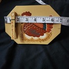 Vintage Hand Painted Chicken Farmhouse Rustic Retro Folk Art Wooden NOTE HOLDER — photo 10