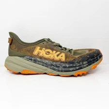 Hoka One One Mens Speedgoat 6 1147791 AQL Brown Running Shoes Sneakers Size 10 D