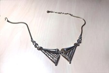 COROCRAFT ADOLPH KATZ GOLD TONE RHINESTONE COLLAR NECKLACE Vintage Jewelry