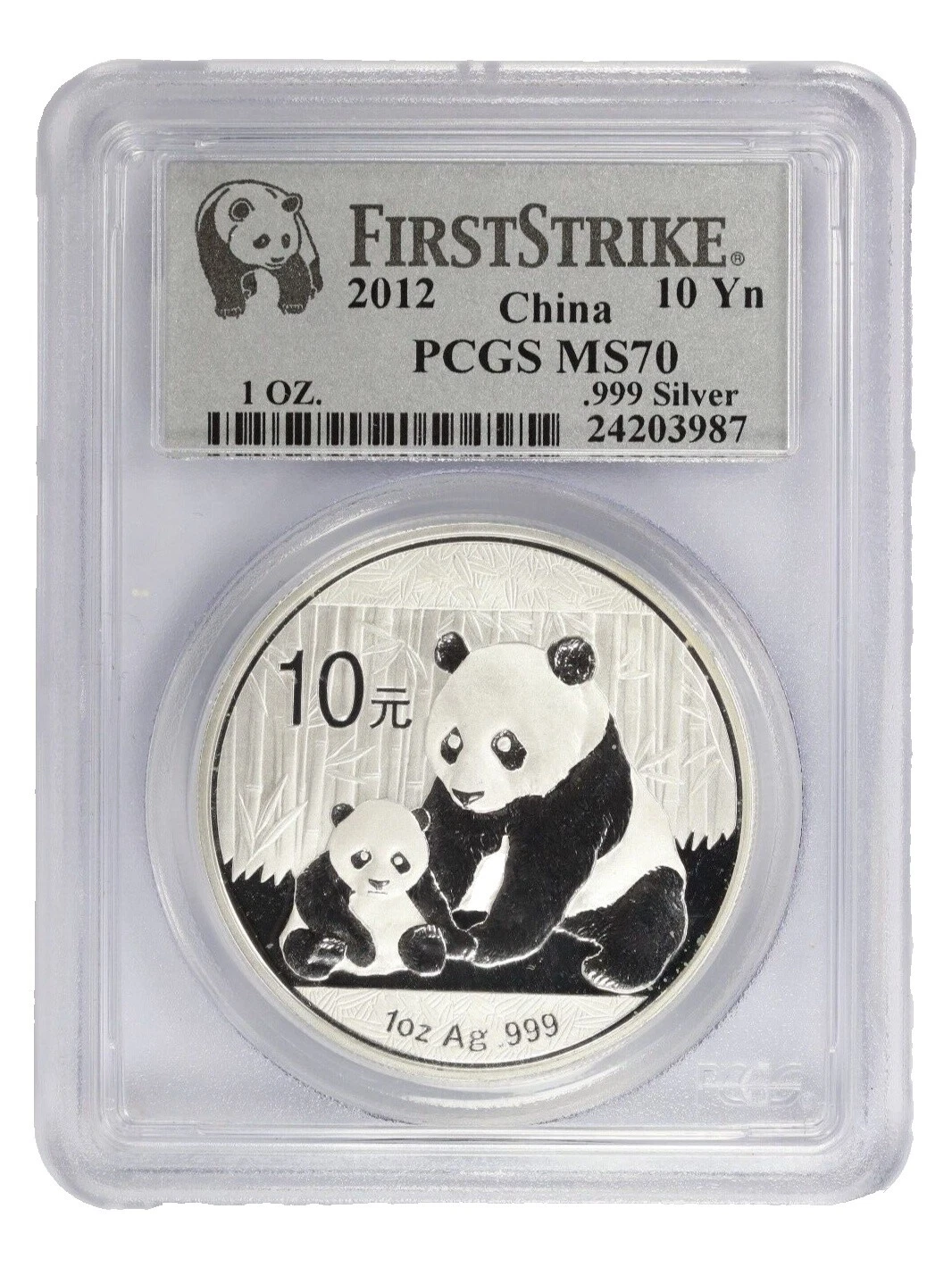 Chinese Panda 1 oz Precious Metal Content per Unit 2012 Silver Bullion Coins