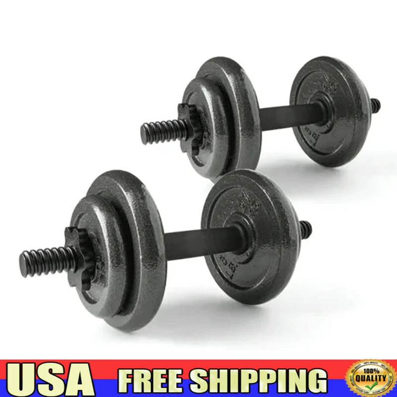 40lb Adjustable Cast Iron Dumbbell Set Exercise & Fitness Dumbbell Home Gym NEW
Opens in a new windo