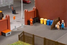 Waste bins with accessories - HO gauge - Auhagen 41649