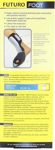 Futuro Night Plantar Fasciitis Sleep Support Adjustable Foot Brace Splint 48507 - Picture 3 of 8