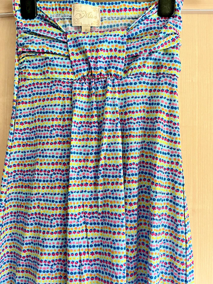 Miso Estampado Multicolor de Flores Verano Vestido Largo Talla 12 New Playa Capa - Imagen 2 de 3