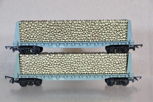 TRIANG HORNBY R235 RAKE of 2 TRANSCONTINENTAL TC PULP WOOD CAR WAGON 4415 oe - Picture 1 of 6