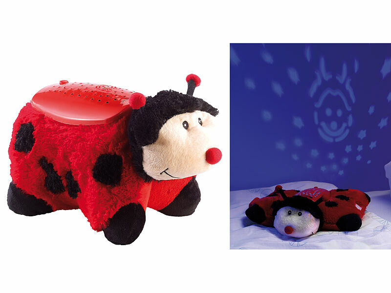 Coccinelle Florian Playta veilleuse avec projection d'étoiles LED et changement de couleurs