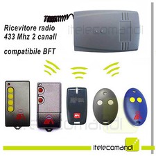 Ricevitore radio ricevente 2 canali compatibile BFT 433 Mhz tutti i modelli