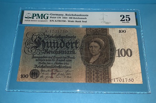 PMG Germany, Reichsbanknote 100 Reichsmark Banknote pic178 1924 VF - Picture 7 of 12