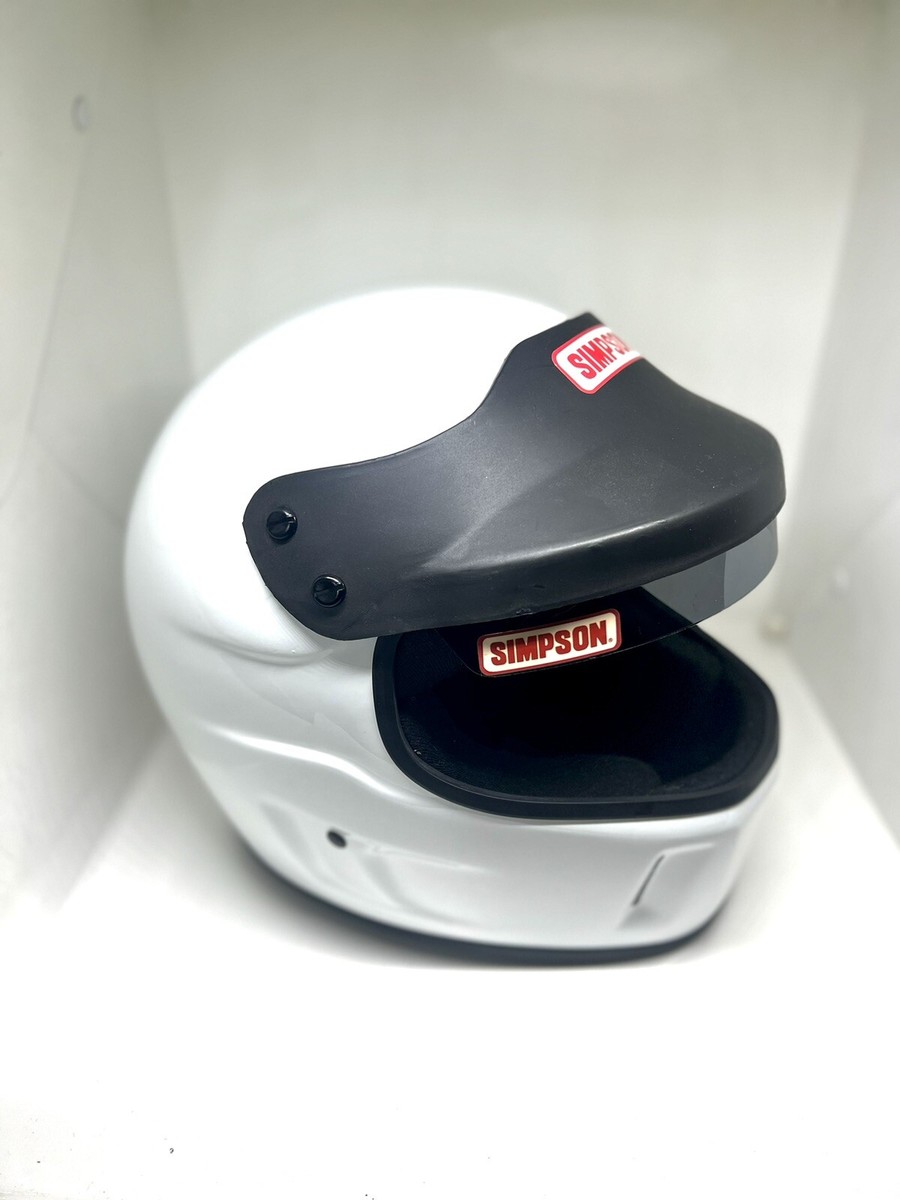 SIMPSON💥VINTAGE~RARE FIND💥Size 6 7/8 White Racing Helmet SA 2000  