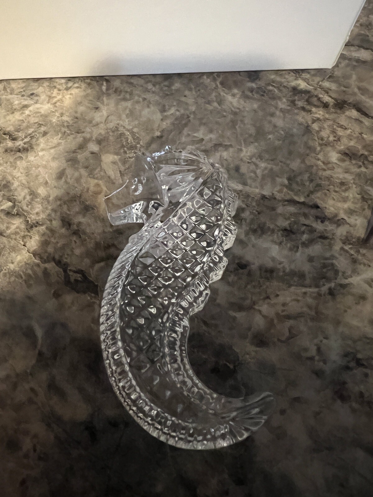 Waterford SEAHORSE Crystal Hand Cooler Paperweight Figurine