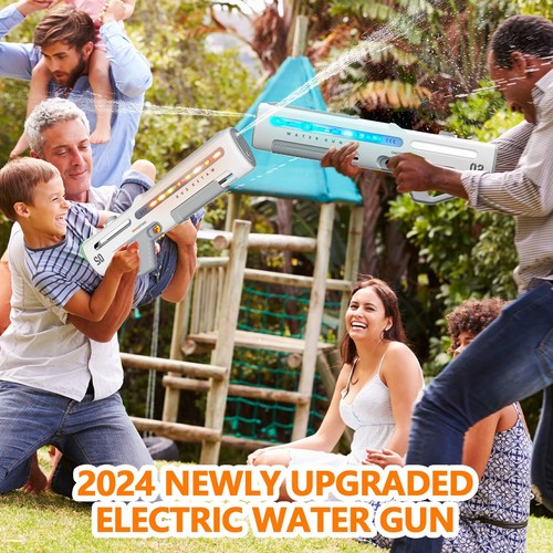 2025 New Manual Electric Water Gun Automatic Water Squirt Gun Toy with LED Light - Picture 6 of 11