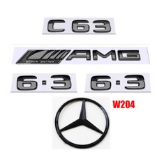 F&uuml;r Mercedes Benz C63 6.3 AMG W204 Schriftzug Embleme Aufkleber Badge Auto NEW