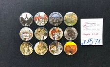 AAFES POGS, 10th Printing, 12 POGS, 5c COMPLETE set, #P1571, FAIR