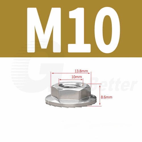 M2 M3 M4 M5 M6 M8 M10 M12 Serrated Flange Hex Lock Nuts Nickel-plated DIN 6923 - Picture 14 of 15