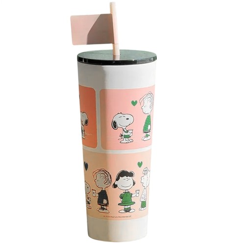 2025 Reusable S*tarbucks Insulated Mug Peanuts Joe Kind S*noopy Love 24 oz - Picture 2 of 11