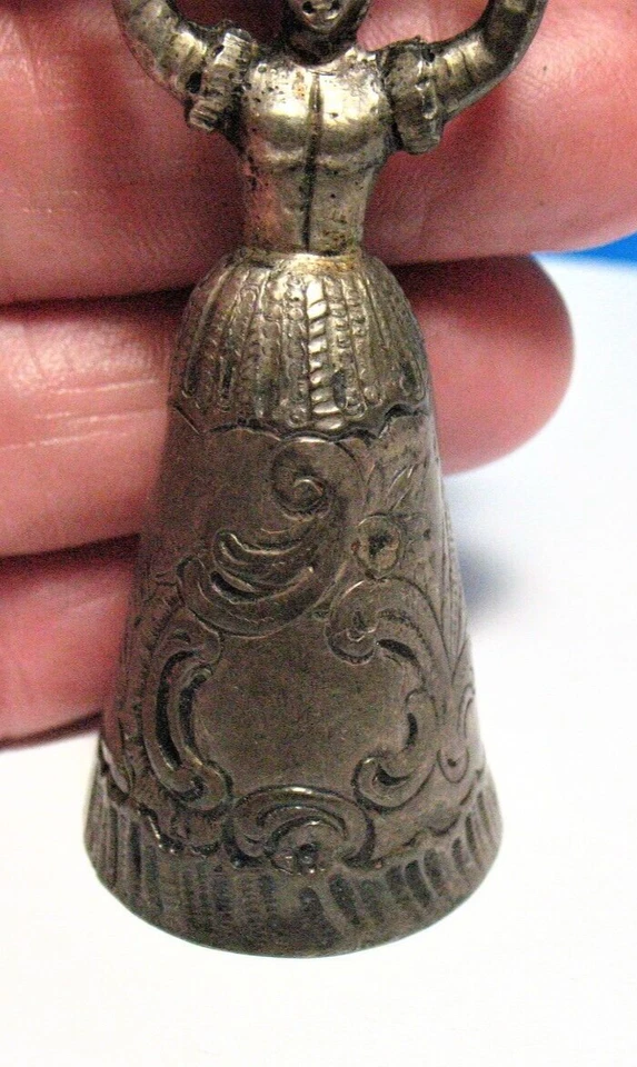 FIGURA ALEMANA 800 PLATA BODA COPA MUJER FIGURA ANTIGUA 21 GRAMOS Foto 3 de 4