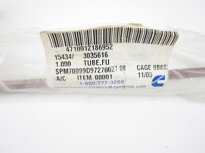 New Cummins 3035616 4710012186952 Metal Fuel Supply Tube | eBay 