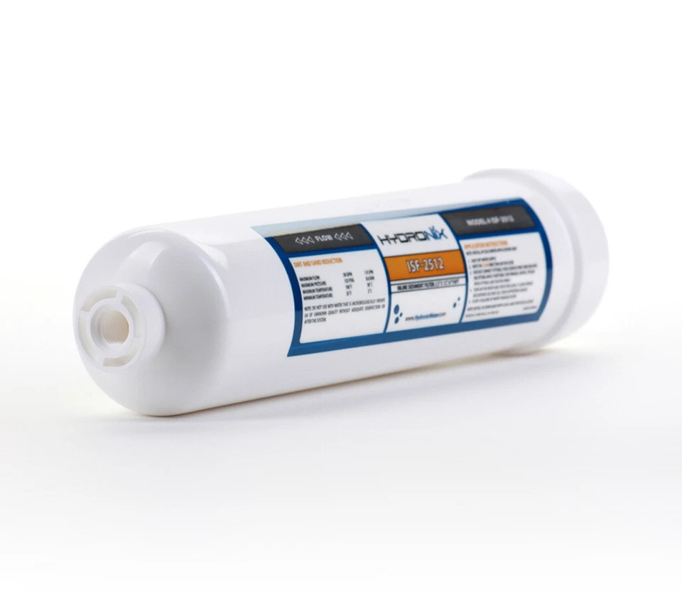 Hydronix Inline Sediment Water Filter, Pre Filtration 2.5" x 12", 1/4" NPT Ports - Image 2 of 3