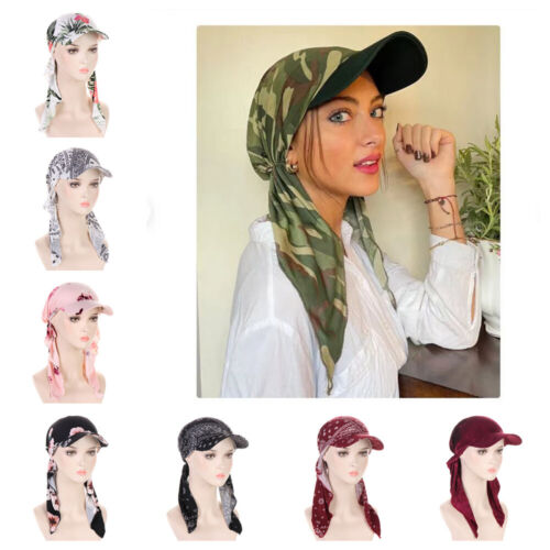 Donna Mussulmano Turbante Cappello Baseball Sciarpa Sole Bandana Chemio Hijab ♪