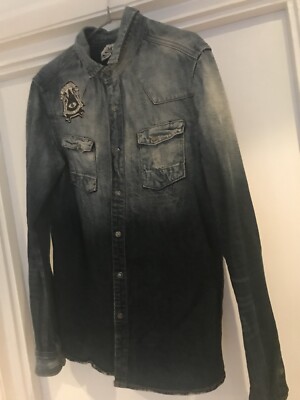 drop dead Fitted Herren Jeanshemd