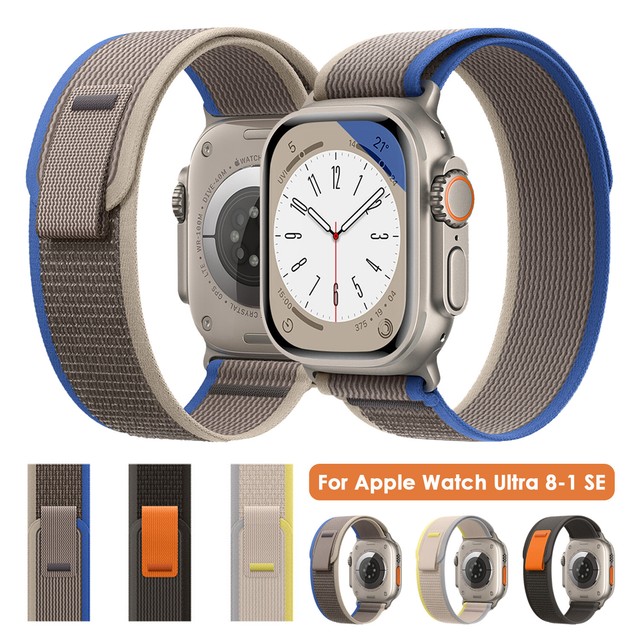 For Apple Watch Ultra 8/7/6/SE/5/4 44/45/49mm Nylon Trail Loop iWatch Band Strap For Apple Watch Ultra 8/7/6/SE/5/4 44/45/49mm Nylon Trail Loop iWatch Band Strap