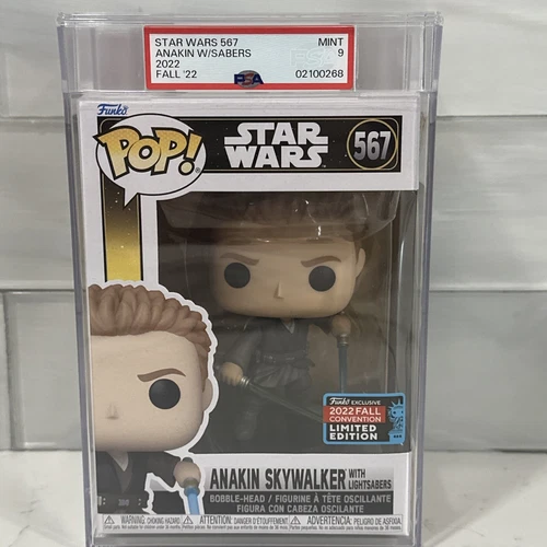 Funko Pop Star Wars Anakin Skywalker With Lightsabers 567 PSA 9 Graded