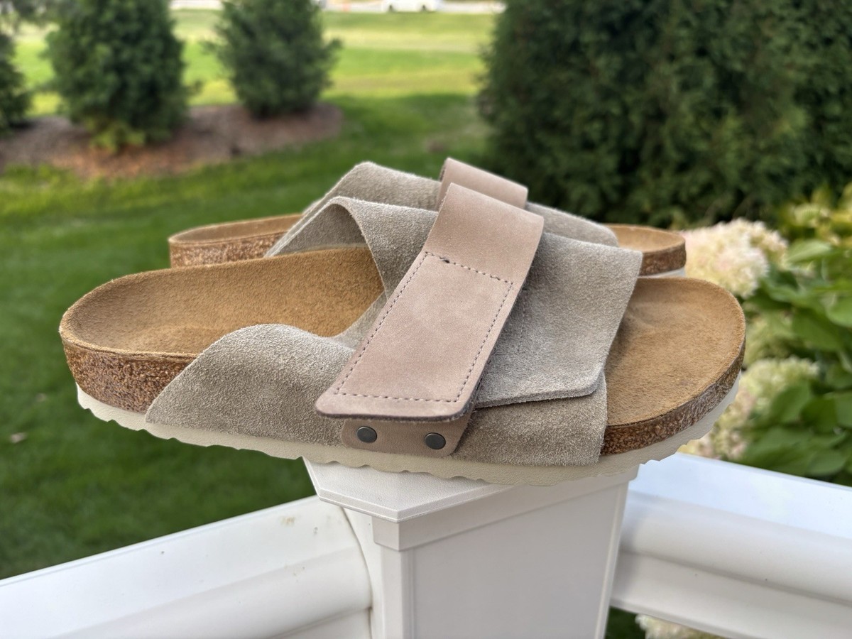 NEW! Birkenstock Kyoto Taupe Nubuck/Suede Leather~Narrow/Regular