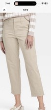 Women's High-Rise Tapered Ankle Chino Pants - A New Day Size 10